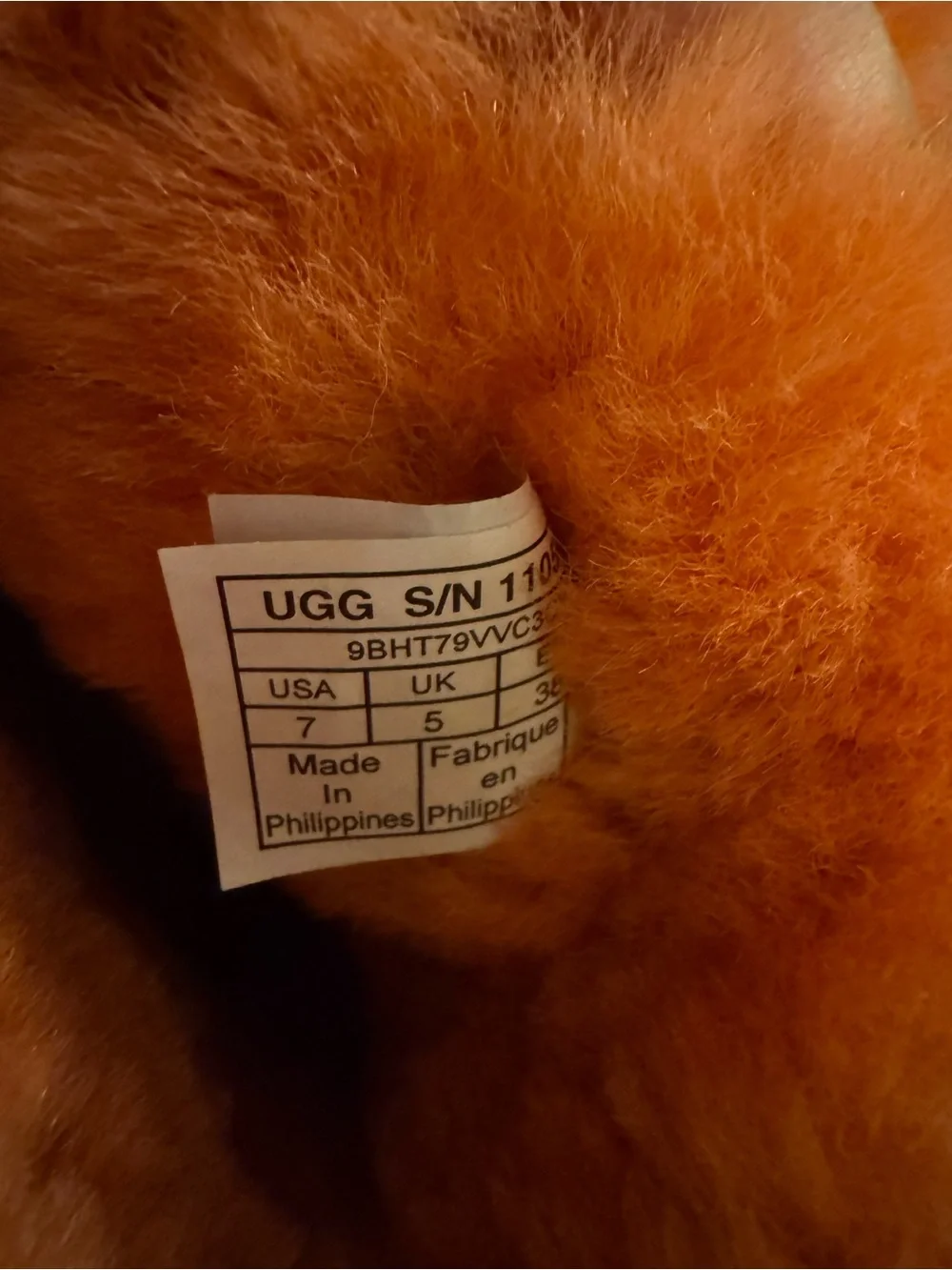 UGG Short Boot with Bright Orange Faux Fur Lining